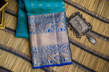 1000 Butta peacock blue with violet (Deepika Model)