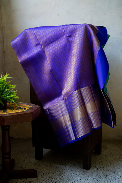 1000 Butta peacock blue with violet (Deepika Model)