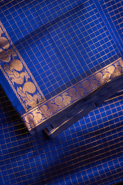 Small Border Vintage Muthukattam - Ms blue