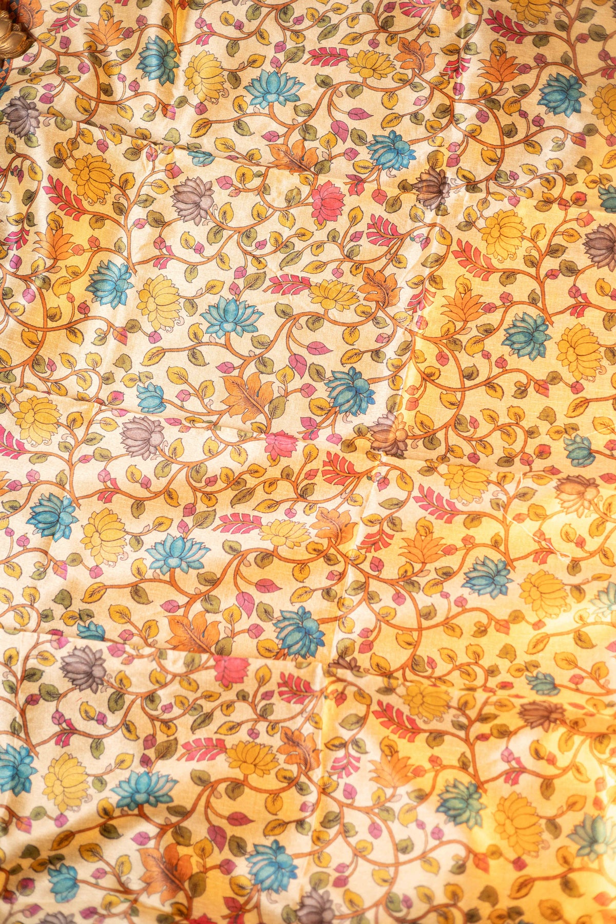 Dark green Raw silk 3 Pc suit set with  sandal tussar silk kalamkari duppatta