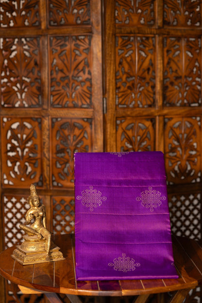 Signature Kolam Soft Silk- Cadbury Purple