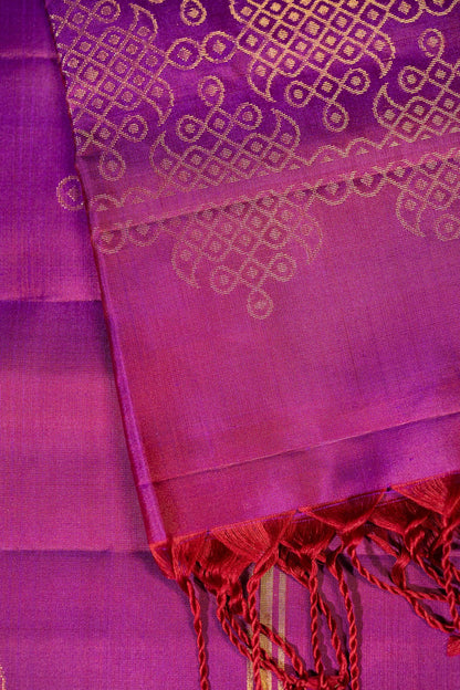 Signature Kolam Soft Silk- Cadbury Purple