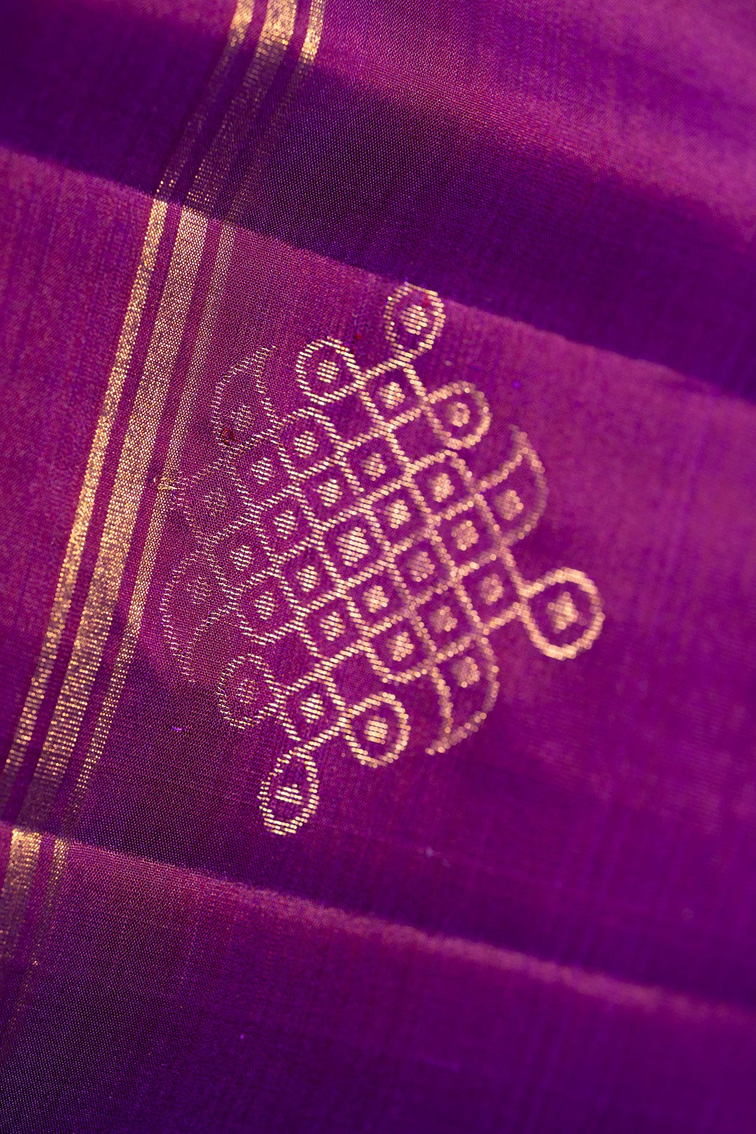 Signature Kolam Soft Silk- Cadbury Purple
