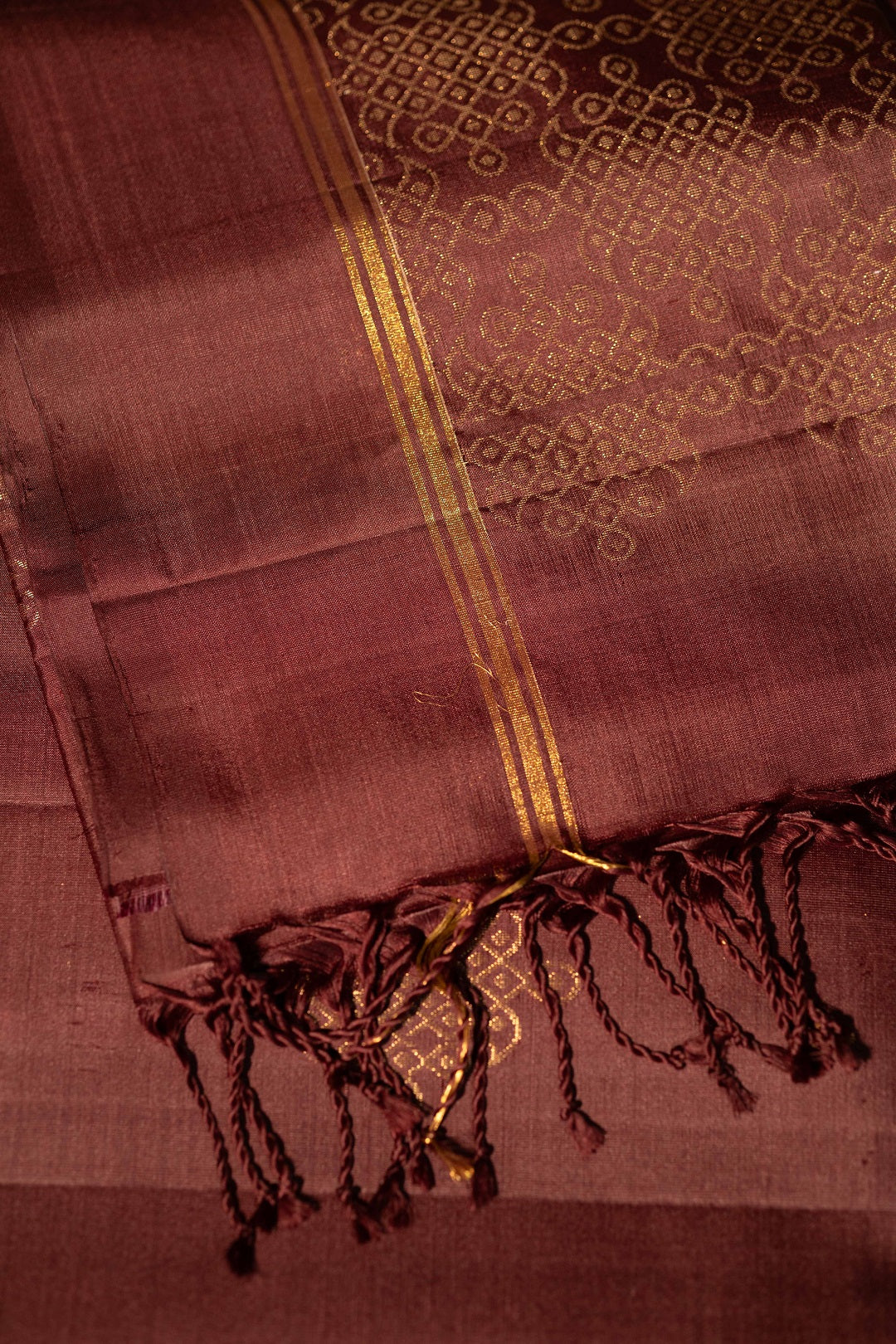 Signature Kolam Soft Silk- Coffee Brown