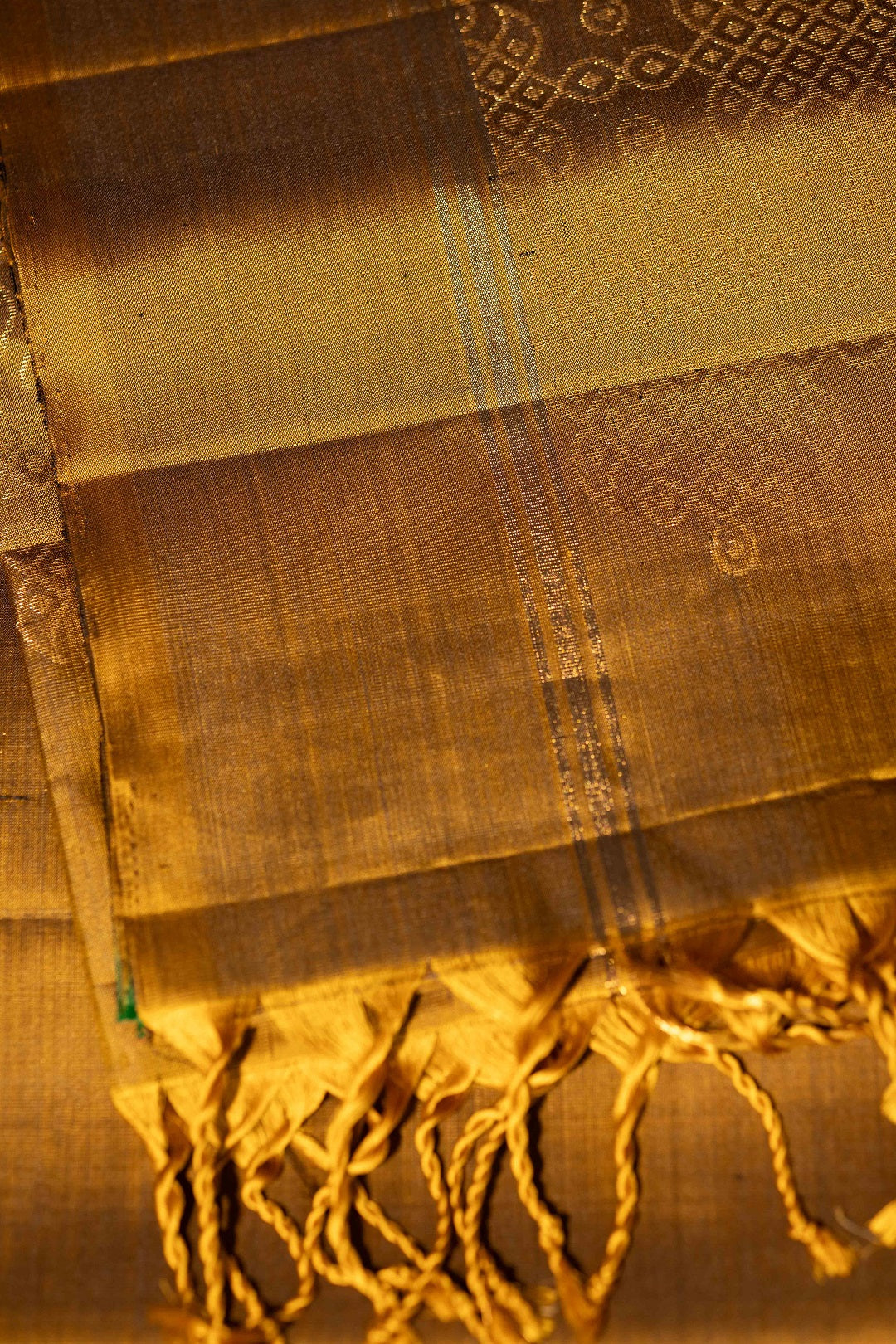 Signature Kolam Soft Silk- Golden Vendhayam