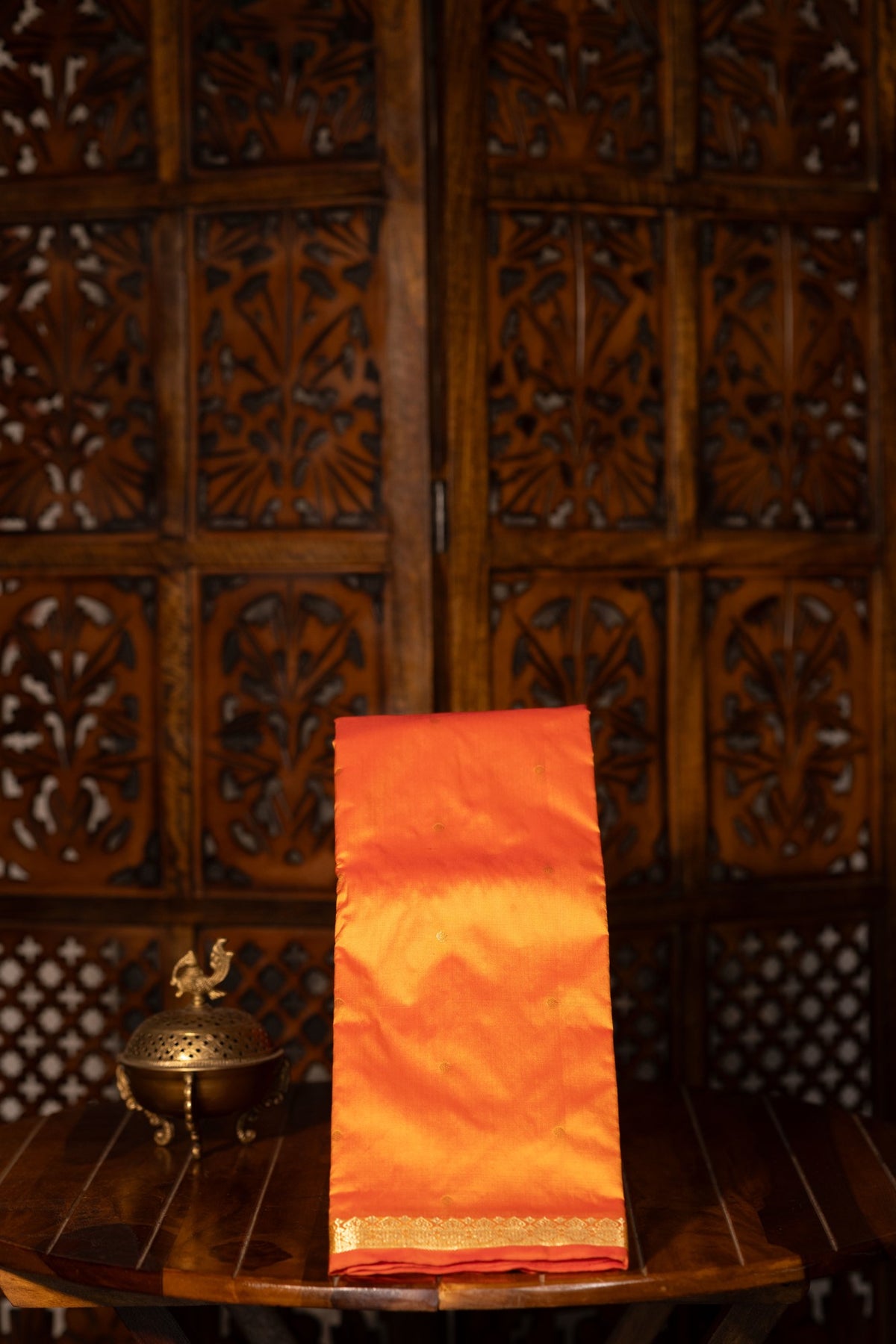 Mixed Pure Silk (Kanchi) -  Mango Yellow