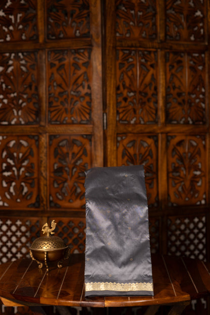 Mixed Pure Silk (Kanchi) - Elephant grey