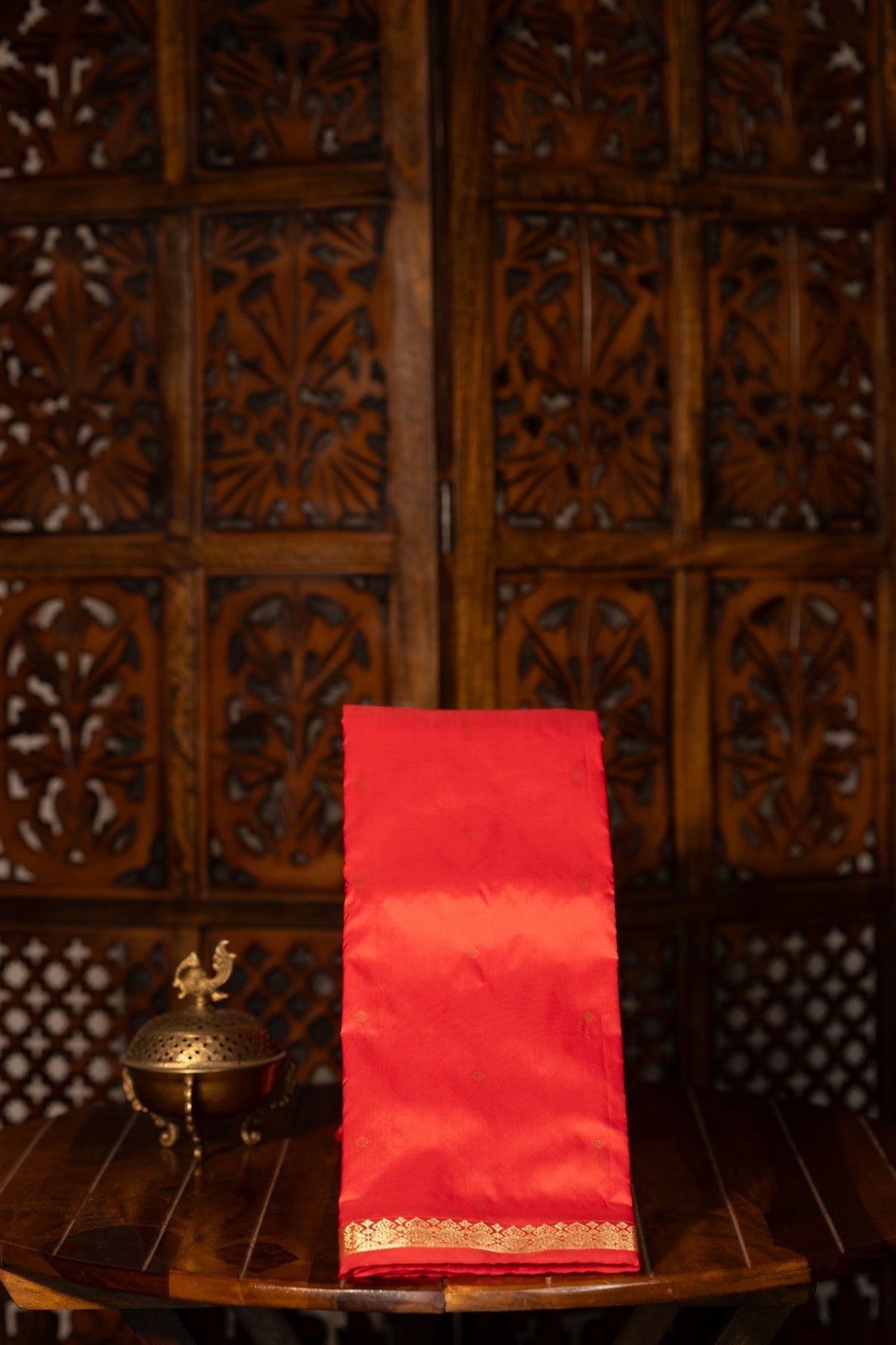 Mixed Pure Silk (Kanchi) - Fanta  orange