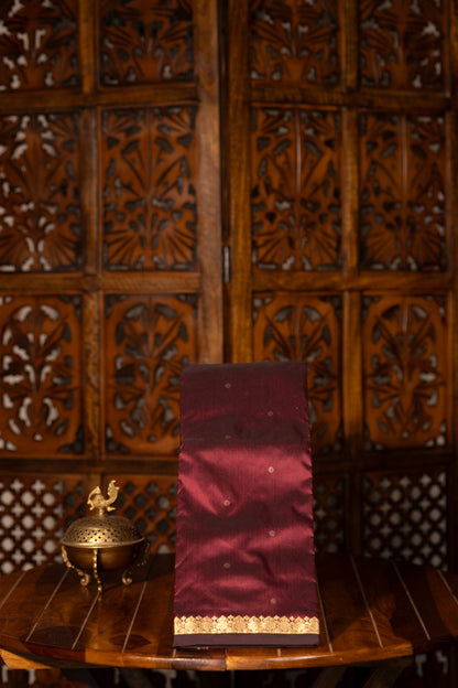 Mixed Pure Silk (Kanchi) - Wine