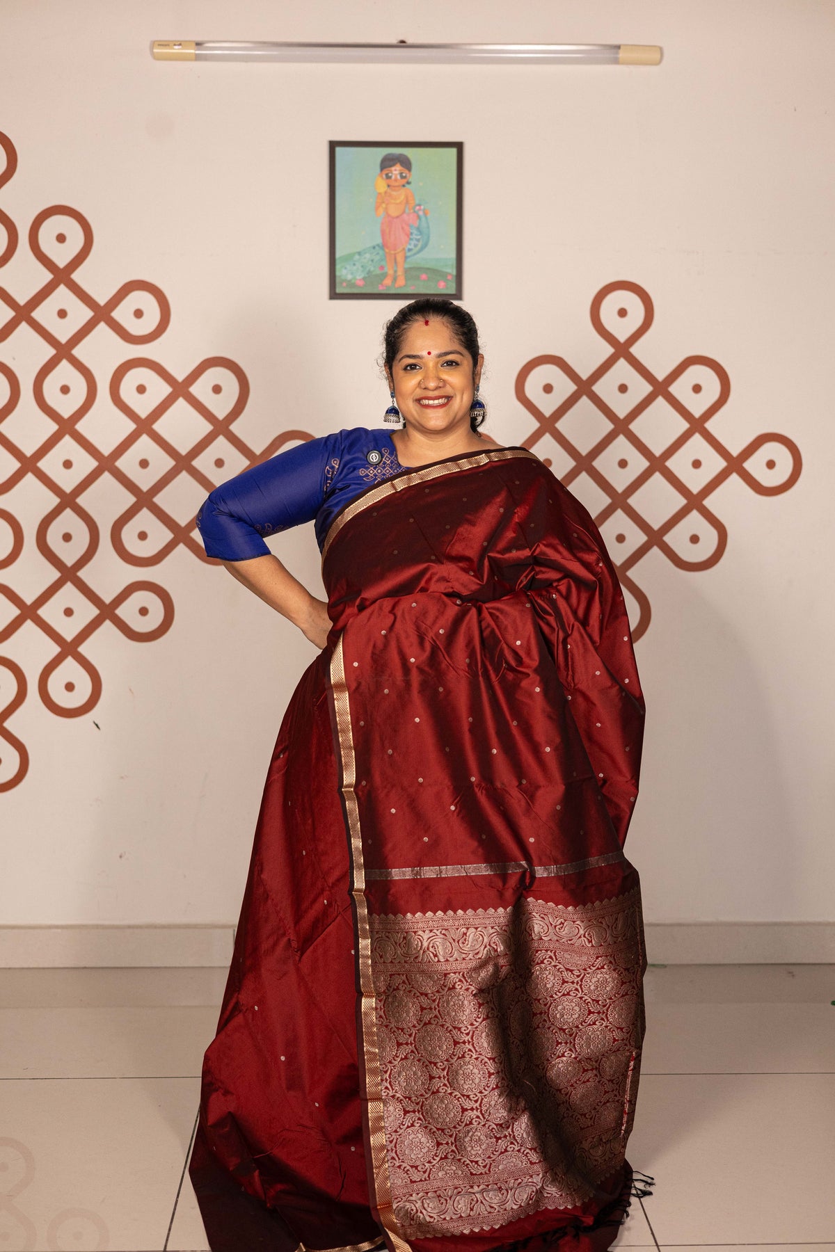 Mixed Pure Silk (Kanchi) - Rust Brown