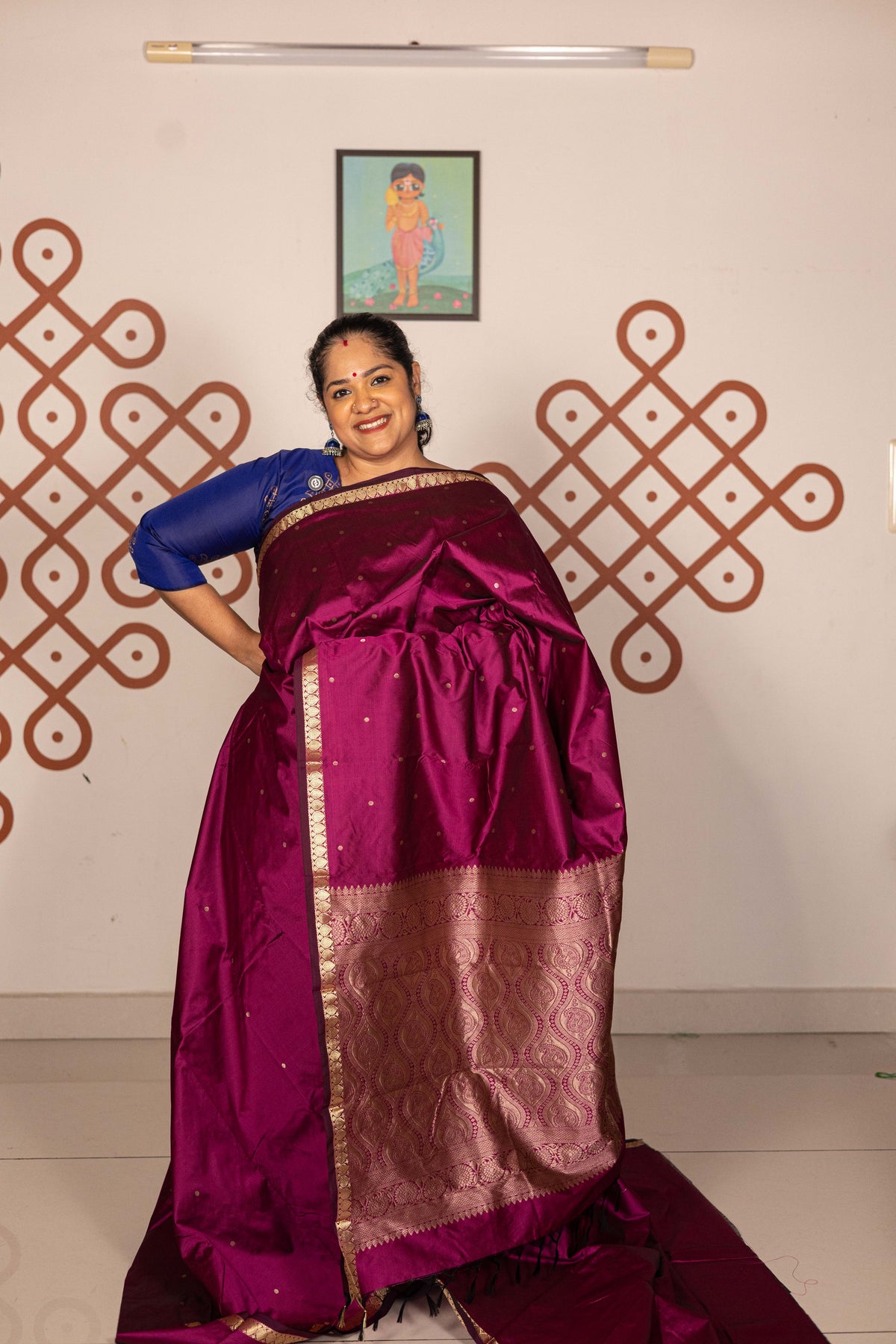 Mixed Pure Silk (Kanchi) - Vadamalli Purple