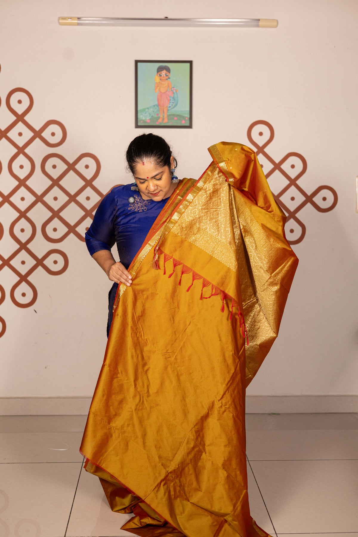 Mixed Pure Silk (Kanchi) - golden vendhayam