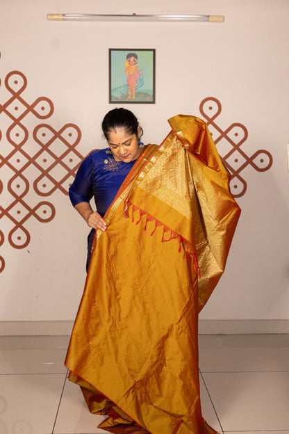 Mixed Pure Silk (Kanchi) - golden vendhayam