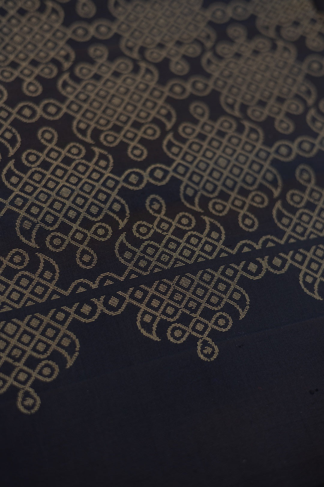 Signature Kolam Soft Silk- Black