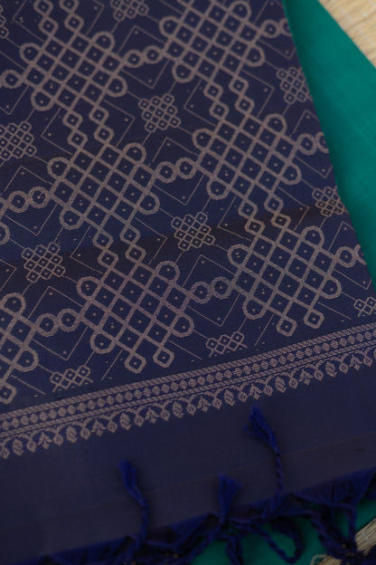 KOLAM BUTTAS - Rama green with Navy blue