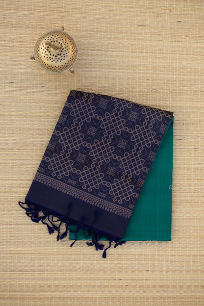 KOLAM BUTTAS - Rama green with Navy blue