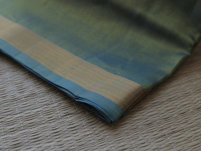 Pastel blue plain silk cotton