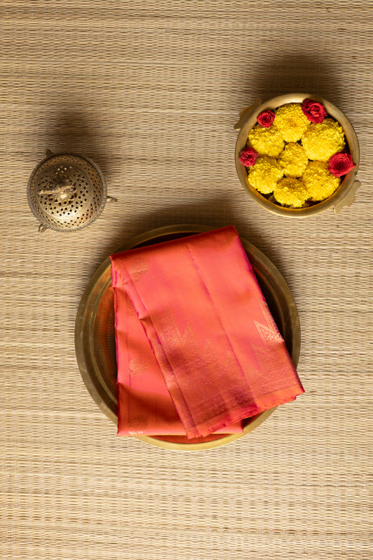 Peach - Orange body with self border - temple border