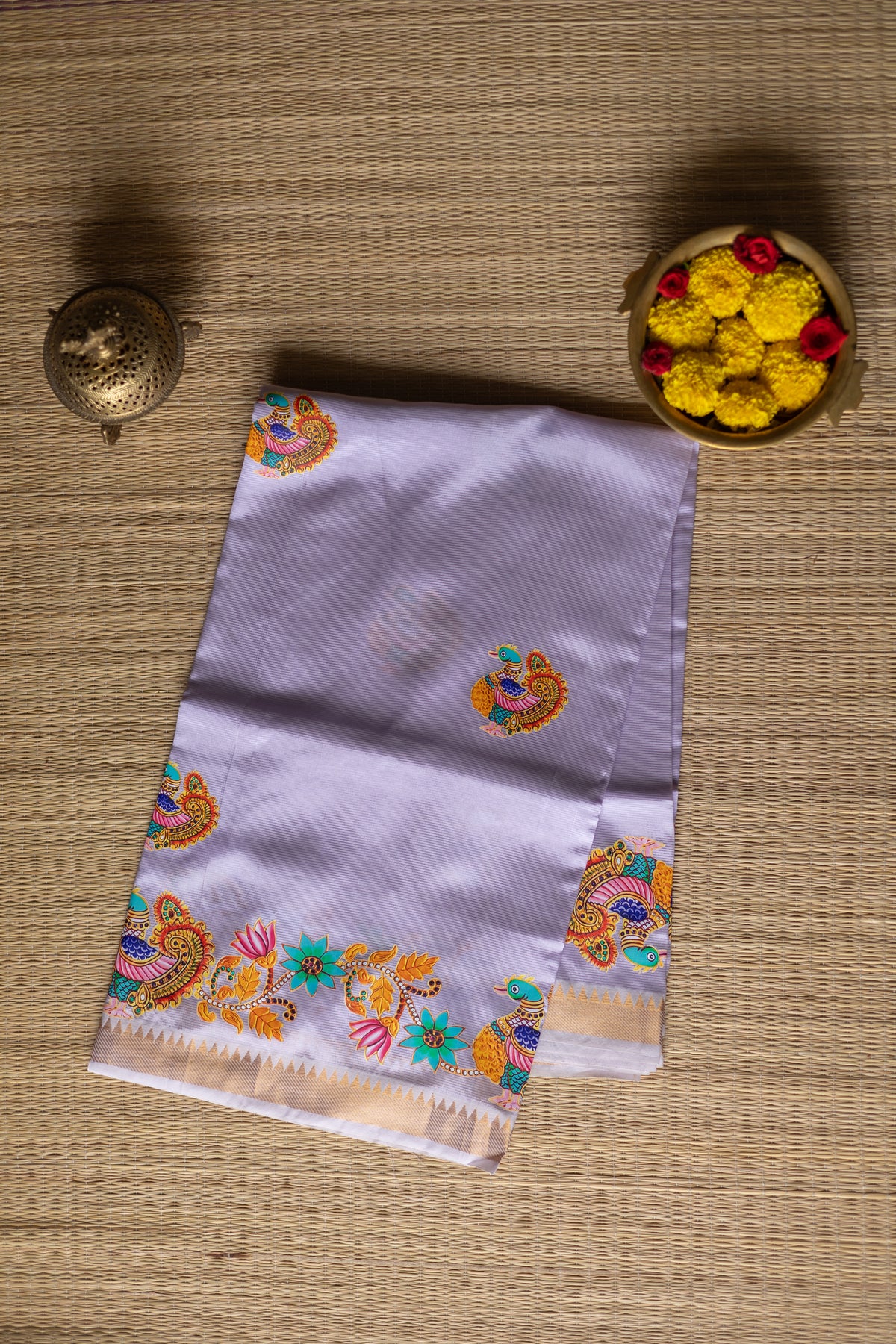 Tanjore painting - Lavender Colour with annam paint I