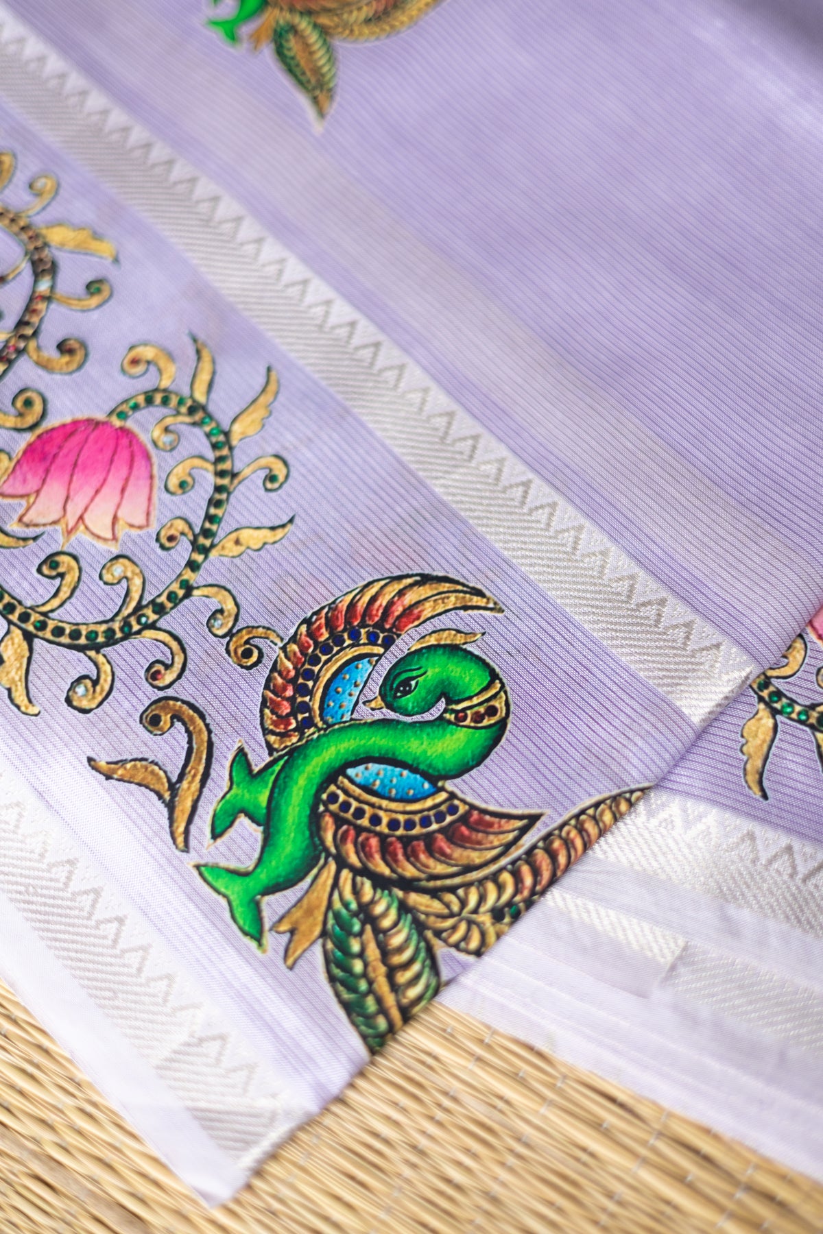 Tanjore painting - Lavender Colour with annam paint II