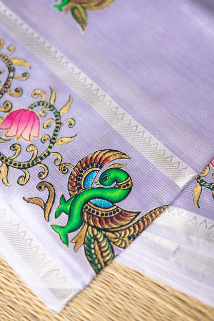Tanjore painting - Lavender Colour with annam paint II