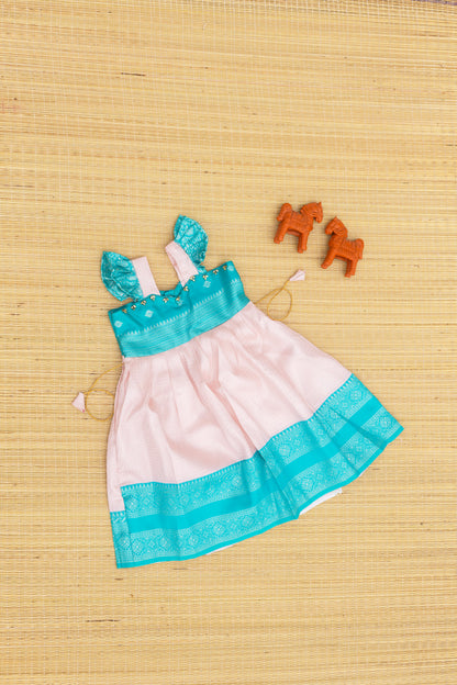 Aqua green with pink - 2Y