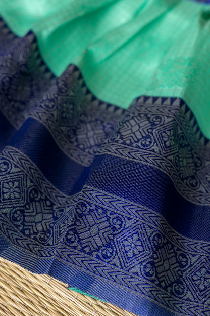 Navy blue with pista green frock