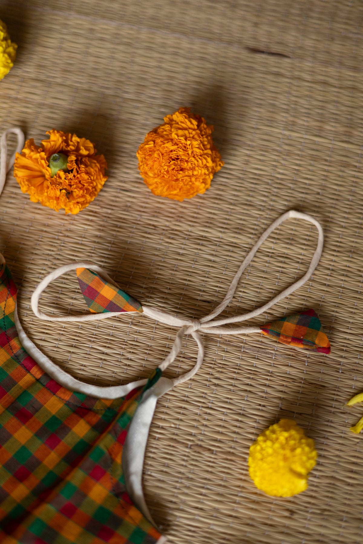ONAM Madras checks frock - 4Y