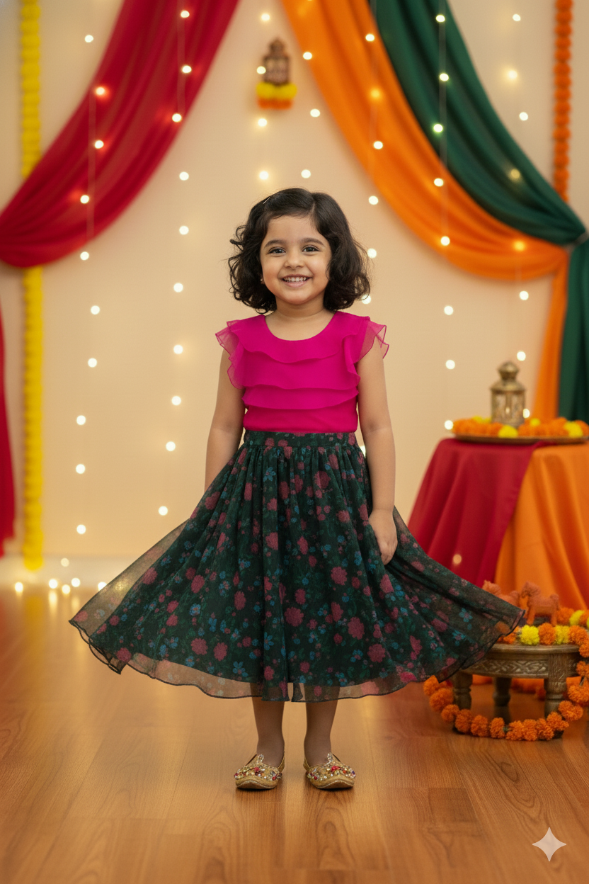 Pink with green - 5Y