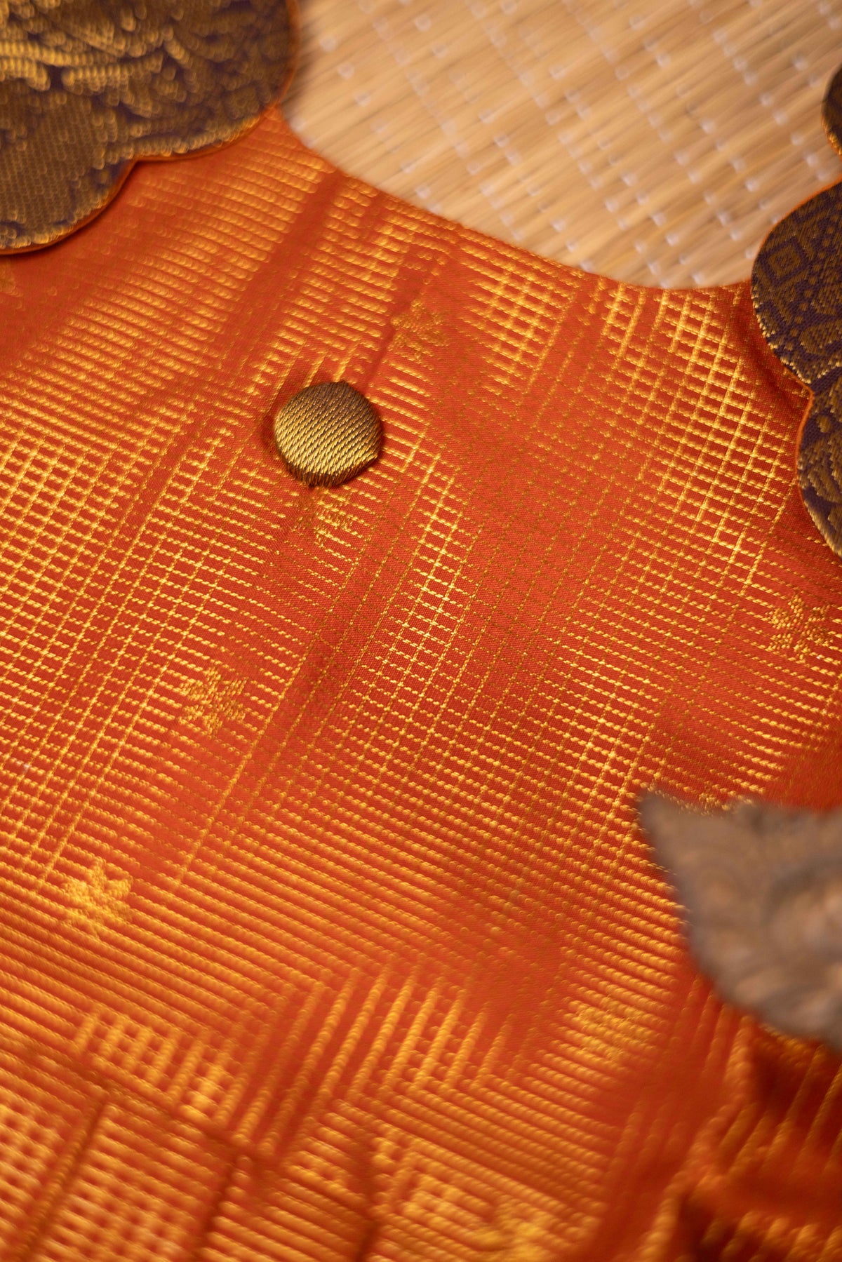 Rust Orange & Brown Frock-4Y