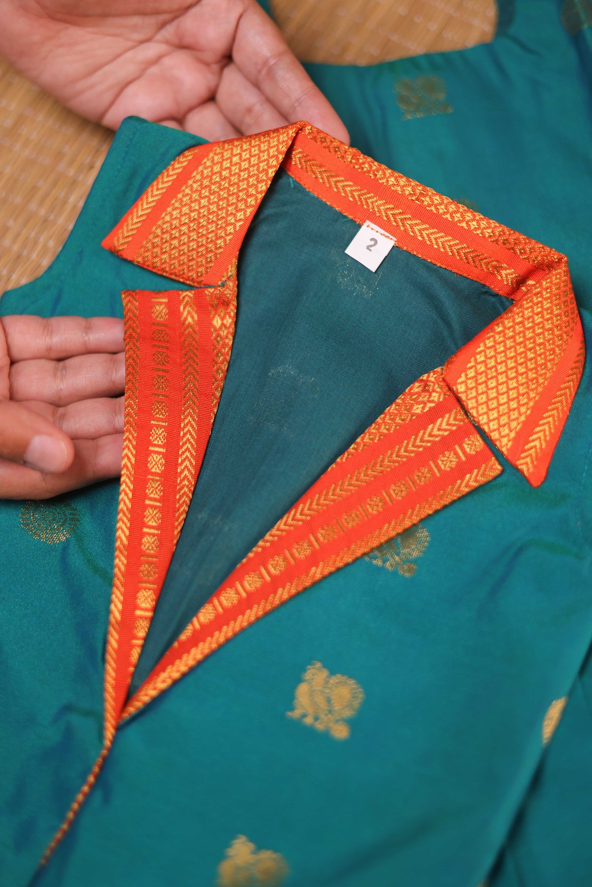 Teal & Orange Body Pavaadai- 1Y
